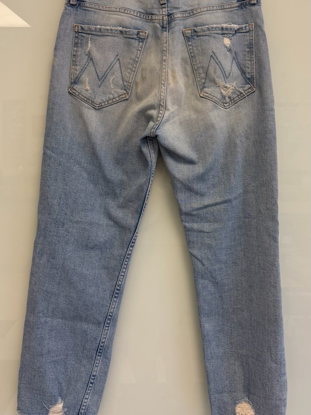 MOTHER Tomcat fit Light Blue Relaxed Button-Fly Jeans - Picture 7 of 8